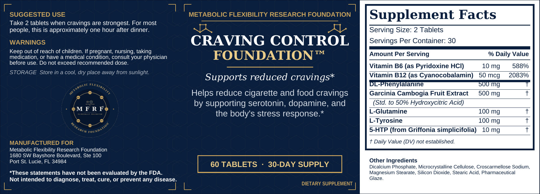 Craving Control Foundation label