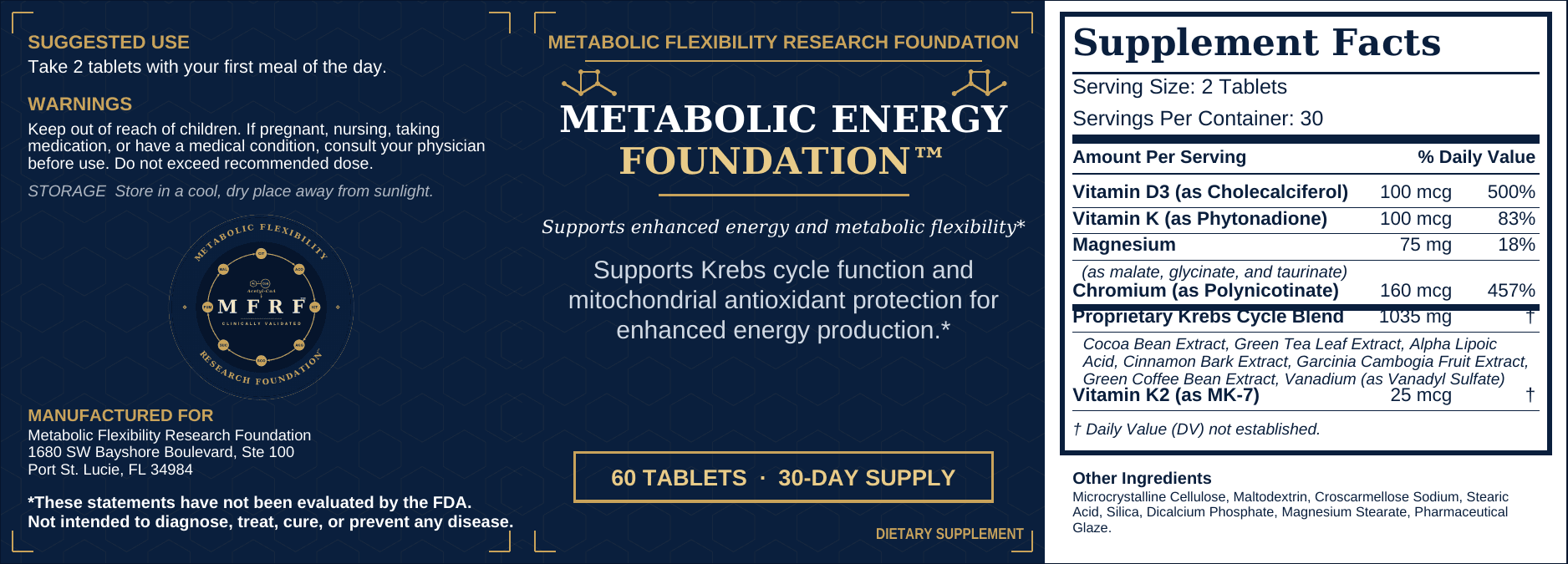 Metabolic Energy Foundation label